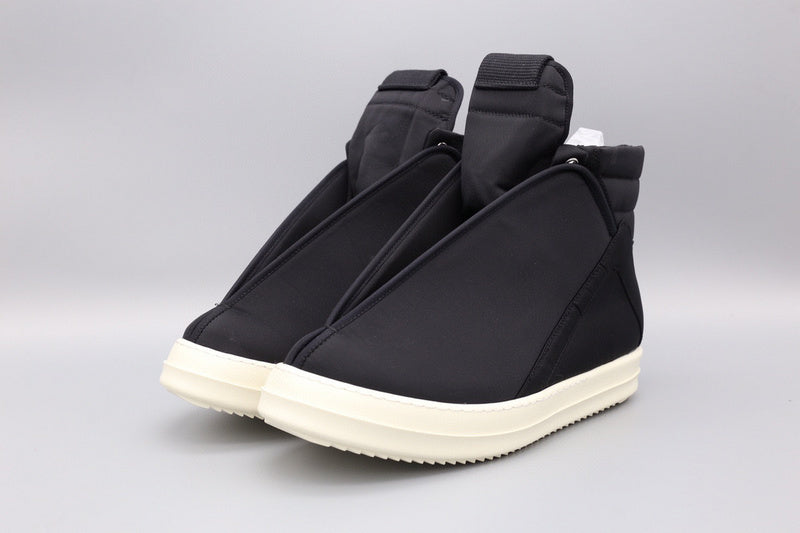 Rick Owens Wrap-around High-top Sneakers - Black Unisex Streetwear Limited Edition - **Rick Owens Black Wrap-Around High-Top Sneakers: Bold Innovation** Step into the future of fashion with