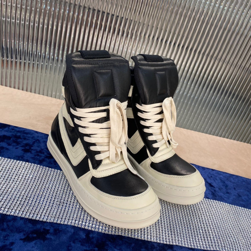 Rick Owens Geobasket Sneakers - And White - Black Unisex Streetwear Limited Edition - ### Rick Owens Geobasket Sneakers - Black and White Introducing the Rick Owens Geobasket Sneakers