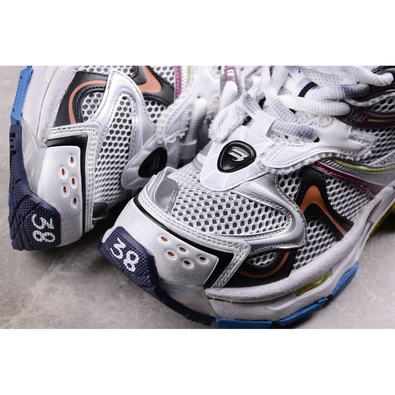 BALENCIAGA Runner - Multicolored Sneakers Unisex Streetwear Limited Edition - Introducing the BALENCIAGA Runner in Multicolored, a dynamic blend of style and performance. These sneakers