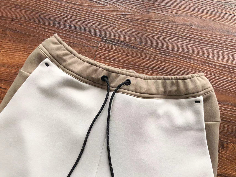 NIKE TECH FLEECE PANTS x SANDALWOOD/LIGHT BONE WHITE - logo - replica sneakers