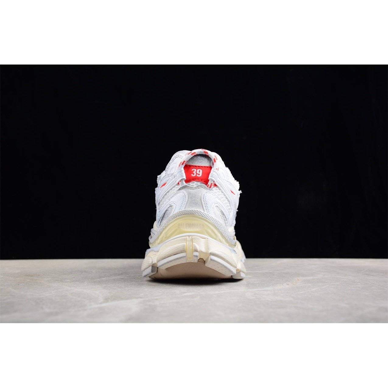 BALENCIAGA Runner - Beige Red Sneakers - White Unisex Streetwear Limited Edition - The Balenciaga Runner x White Beige Red sneakers offer a fresh and sophisticated take on