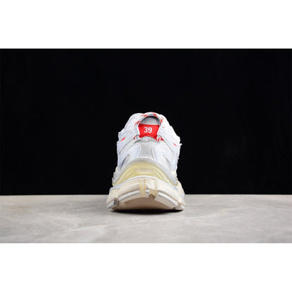 BALENCIAGA Runner - Beige Red Sneakers - White Unisex Streetwear Limited Edition - The Balenciaga Runner x White Beige Red sneakers offer a fresh and sophisticated take on