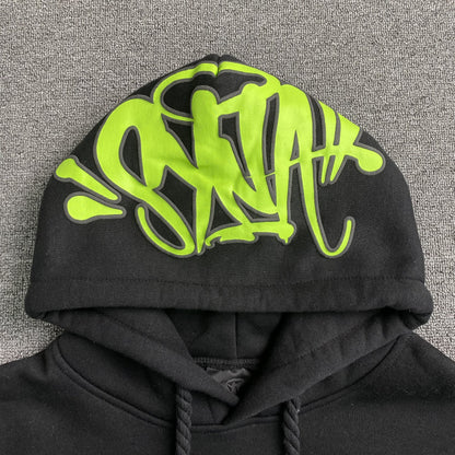 SYNA World Hood Logo Hoodie - Black Unisex Streetwear Limited Edition
