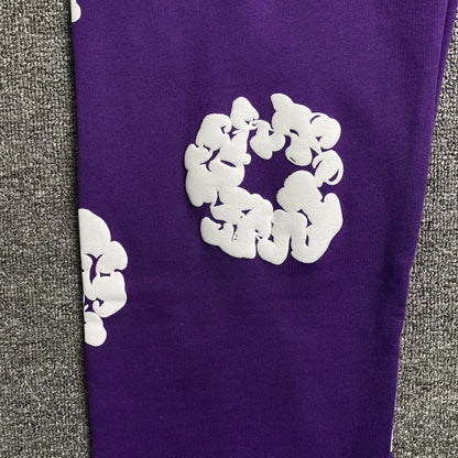 DENIM Tears Cotton Wreath Sweatpants - Purple Unisex Streetwear Limited Edition