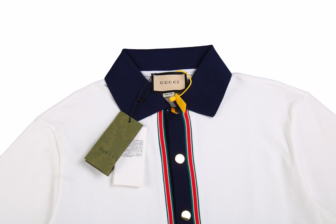 Camisa Gucci con cuello en contraste