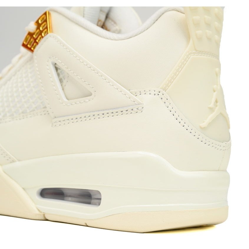 JORDAN 4 - Metallic Gold Sneakers - Red Unisex Streetwear Limited Edition - Step into the realm of luxury with the Jordan 4 x Metallic Gold, a fusion