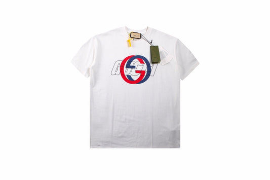 Gucci Interlocking Gg T-shirt - - White Unisex Streetwear Limited Edition - <span>This Gucci t-shirt in white features the iconic interlocking GG logo in red and blue.