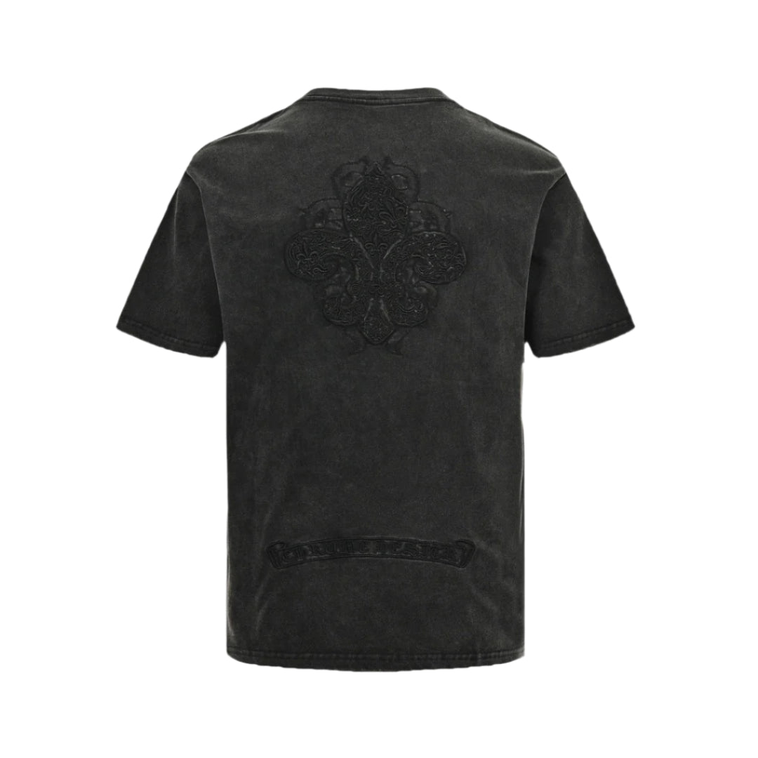 CHROME Hearts Vintage Washed T-shirt Dark - Grey Unisex Streetwear Limited Edition - The CHROME HEARTS VINTAGE WASHED T-SHIRT DARK GREY - REPLICA blends luxury streetwear with a