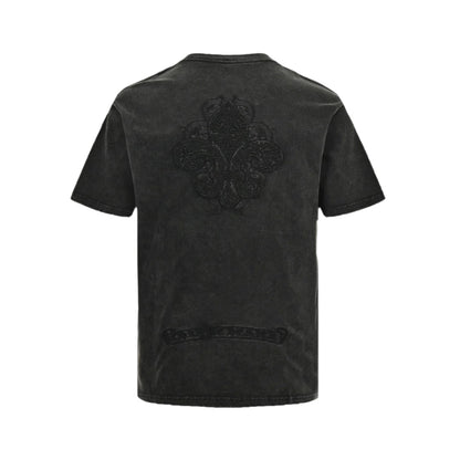 CHROME Hearts Vintage Washed T-shirt Dark - Grey Unisex Streetwear Limited Edition - The CHROME HEARTS VINTAGE WASHED T-SHIRT DARK GREY - REPLICA blends luxury streetwear with a