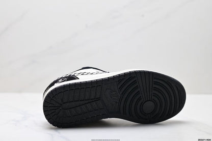 JORDAN 1 Mid - Equality Sneakers - Black Unisex Streetwear Limited Edition