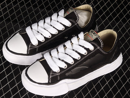 MAISON Mihara Yasuhiro Peterson Og Sole Canvas Low Sneakers - Black Unisex Streetwear Limited Edition