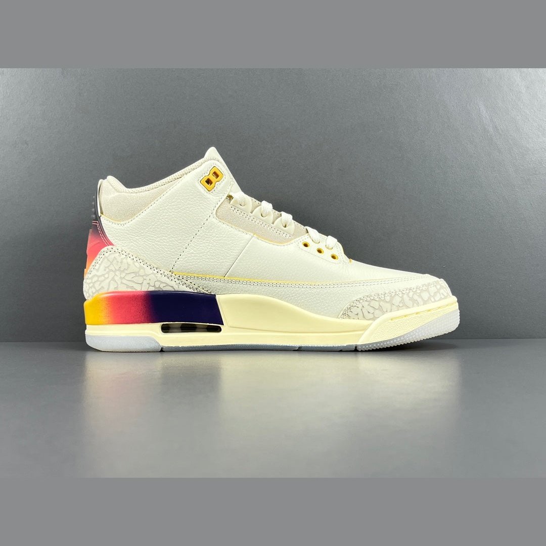 JORDAN 3 Retro Sp - J Balvin Medellin Sunset - Red Unisex Streetwear Limited Edition - Experience the vibrant energy of Medellin with the JORDAN 3 RETRO SP x J BALVIN