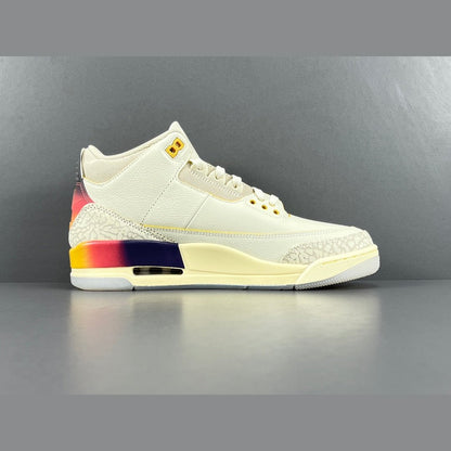 JORDAN 3 Retro Sp - J Balvin Medellin Sunset - Red Unisex Streetwear Limited Edition - Experience the vibrant energy of Medellin with the JORDAN 3 RETRO SP x J BALVIN