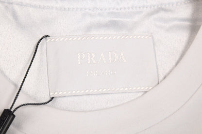 Prada Logo T-shirt (white) Unisex Streetwear Limited Edition - <span>Classic white t-shirt featuring a subtle Prada logo on the chest. Made from premium cotton,