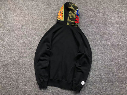 BAPE Shark Full Zip Hoodie - Black Unisex Streetwear Limited Edition