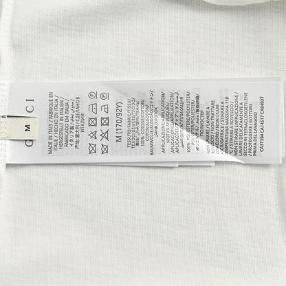 Gucci T-shirt With Script Logo - White Unisex Streetwear Limited Edition - <span>Elegant and timeless. Features 'Gucci Firenze' script and 'Made in Italy' text on the back.