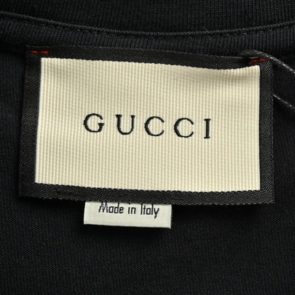 Camiseta Gucci con logo salpicado (negra)