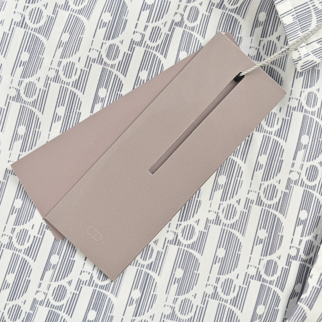 Camisa Dior con estampado de monograma (Gris)