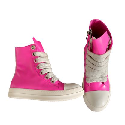 Rick Owens High-top Sneakers - Pink Unisex Streetwear Limited Edition - **Rick Owens Burgundy Low-Top Sneakers: A Fusion of Bold Design and Superior Craftsmanship** Introducing the