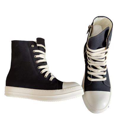 Rick Owens High-top Sneakers - Black Unisex Streetwear Limited Edition - **Rick Owens Black High-Top Sneakers: Bold Style and Premium Craftsmanship** Introducing the Rick Owens Black