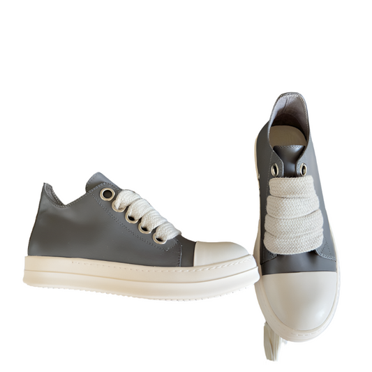 Rick Owens Low-top Sneakers - Gray Unisex Streetwear Limited Edition - **Rick Owens Gray Low-Top Sneakers: Modern Elegance and Superior Craftsmanship** Introducing the Rick Owens Gray