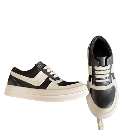 Rick Owens And White Low-top Sneakers - Black Unisex Streetwear Limited Edition - **Rick Owens Black and White Low-Top Sneakers: Timeless Style and Premium Craftsmanship** Introducing the Rick