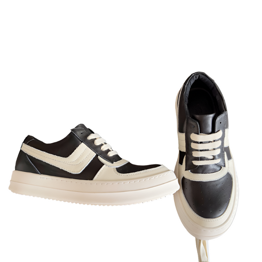 Rick Owens And White Low-top Sneakers - Black Unisex Streetwear Limited Edition - **Rick Owens Black and White Low-Top Sneakers: Timeless Style and Premium Craftsmanship** Introducing the Rick