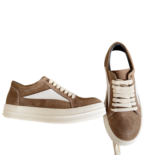 Rick Owens Suede Low-top Sneakers - Brown Unisex Streetwear Limited Edition - **Rick Owens Brown Suede Low-Top Sneakers: Timeless Elegance and Superior Craftsmanship** Introducing the Rick Owens