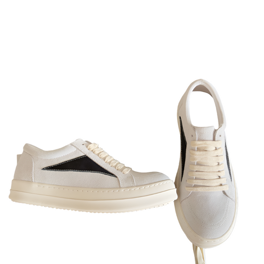 Rick Owens Suede Low-top Sneakers - White Unisex Streetwear Limited Edition - **Rick Owens White Suede Low-Top Sneakers: Timeless Elegance and Superior Craftsmanship** Introducing the Rick Owens