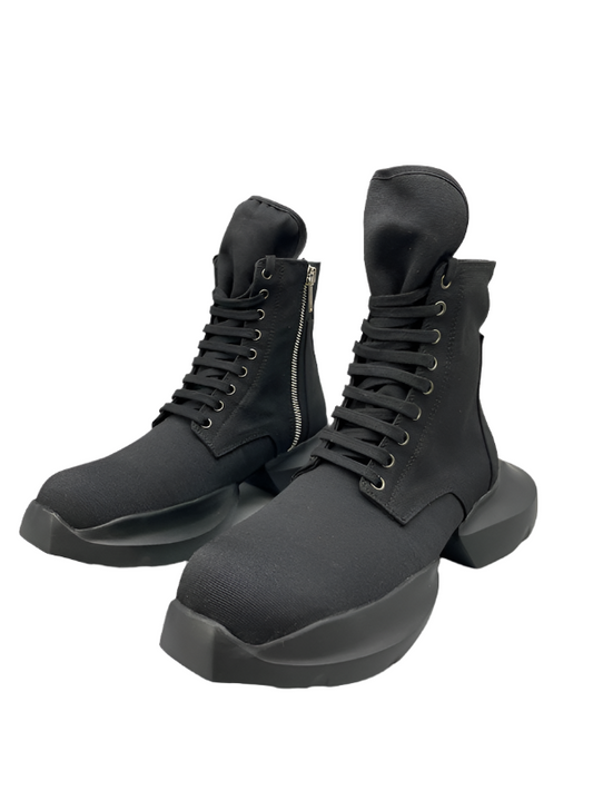 Rick Owens High-top Platform Boots Jacket - Black Unisex Streetwear Limited Edition - **Rick Owens Black High-Top Platform Boots: Futuristic Design with Unmatched Craftsmanship** Introducing the Rick