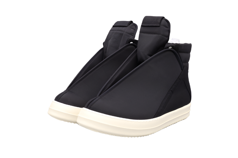 Rick Owens Wrap-around High-top Sneakers - Black Unisex Streetwear Limited Edition - **Rick Owens Black Wrap-Around High-Top Sneakers: Bold Innovation** Step into the future of fashion with