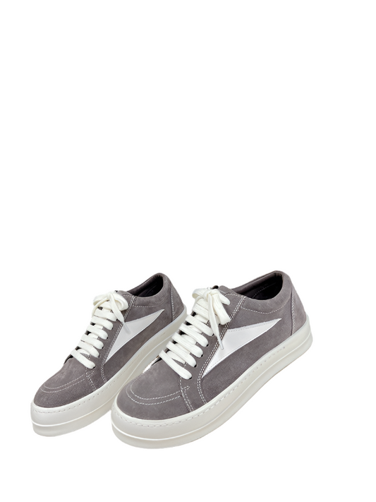 Rick Owens Low-top Sneakers - Suede - Grey Unisex Streetwear Limited Edition - ### Rick Owens Low-Top Sneakers - Grey Suede Introducing the Rick Owens Low-Top Sneakers in