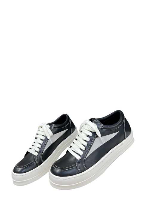 Rick Owens Low-top Sneakers - Leather - Black Unisex Streetwear Limited Edition - ### Rick Owens Low-Top Sneakers - Black Leather Discover the perfect blend of high fashion