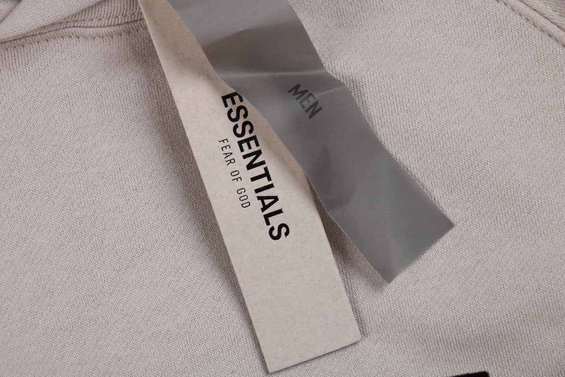FEAR OF GOD ESSENTIALS '1977' HOODIE STONE GREY