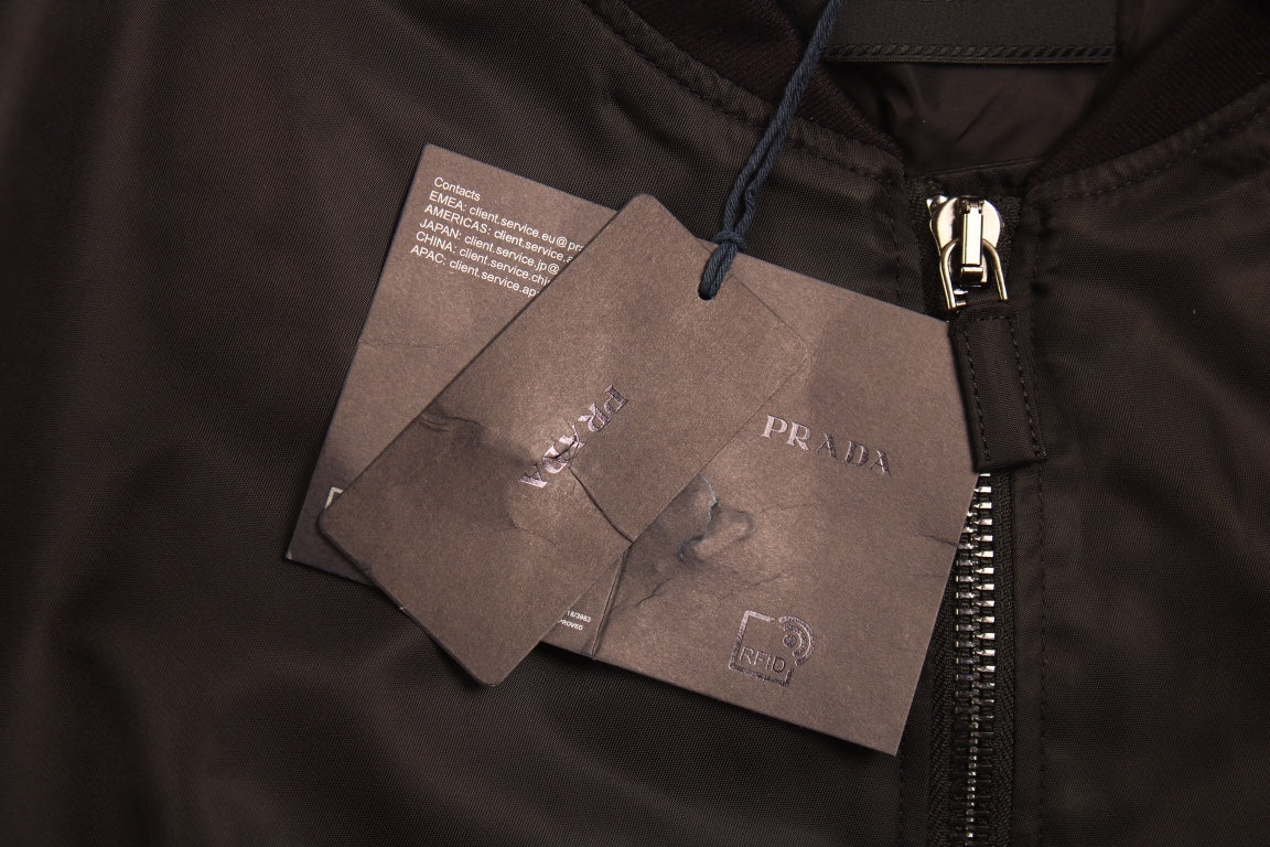 Prada Black Bomber Jacket - insole - replica sneakers