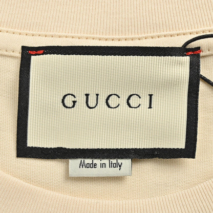Camiseta Gucci con estampado de dragón (beige)