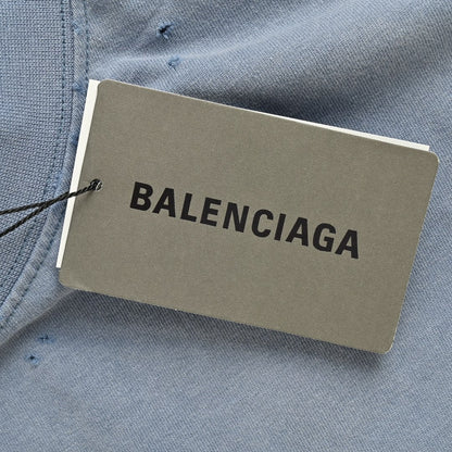 Camiseta azul con logo vintage de Balenciaga