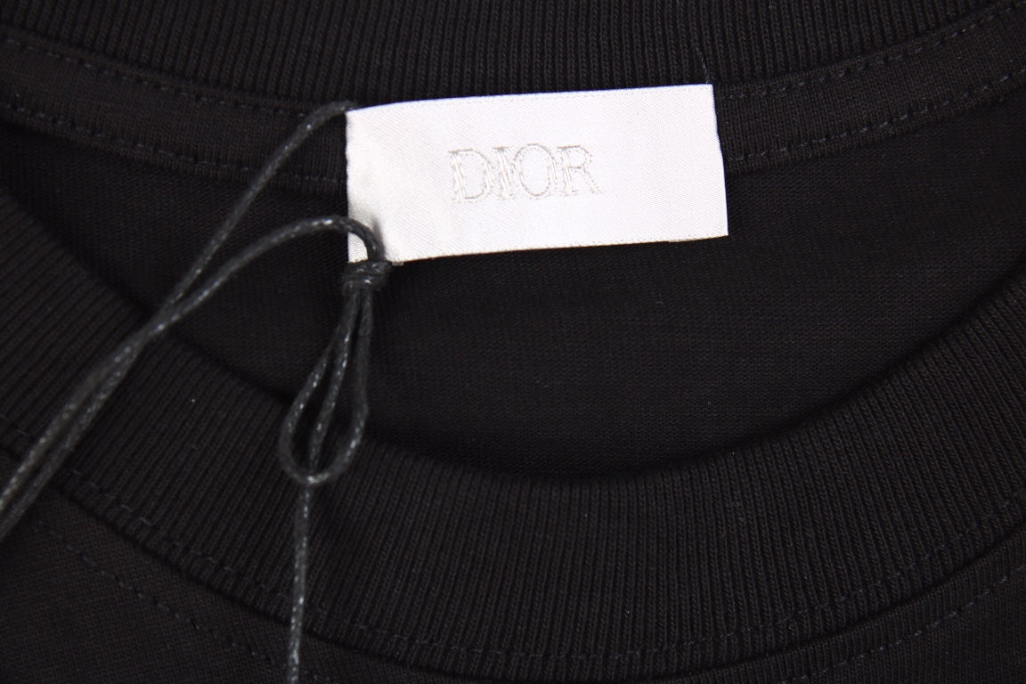 Camiseta gráfica Dior Color Splash - Negra