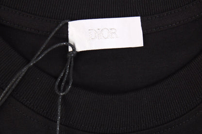 Camiseta gráfica Dior Color Splash - Negra