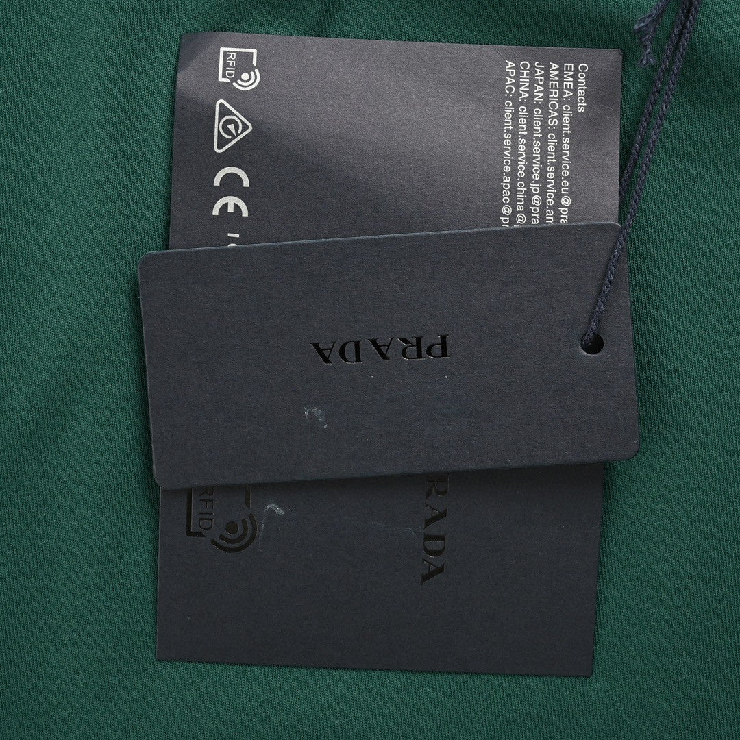 Prada Green Contrast Trim T-Shirt - insole - replica sneakers