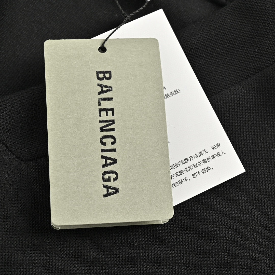 T-shirt à manches longues avec logo Balenciaga - Noir