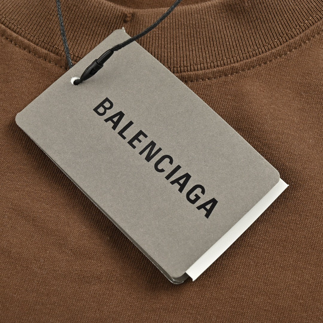 Camiseta de campaña política de Balenciaga (marrón)