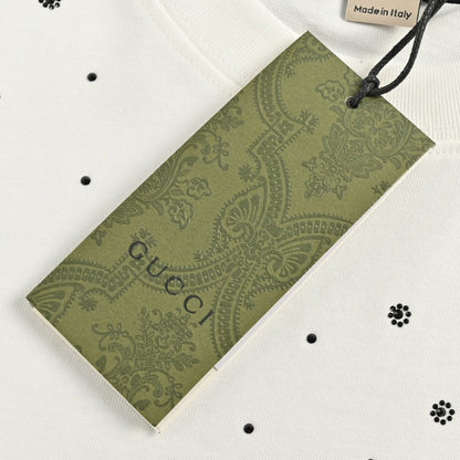 Camiseta blanca adornada de Gucci