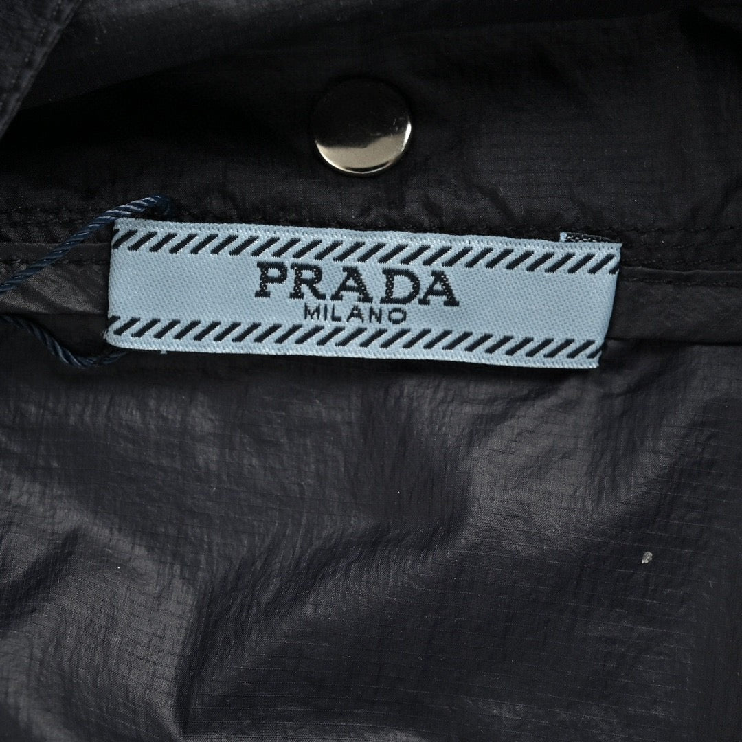 Prada Lightweight Hooded Jacket - Black - insole - replica sneakers