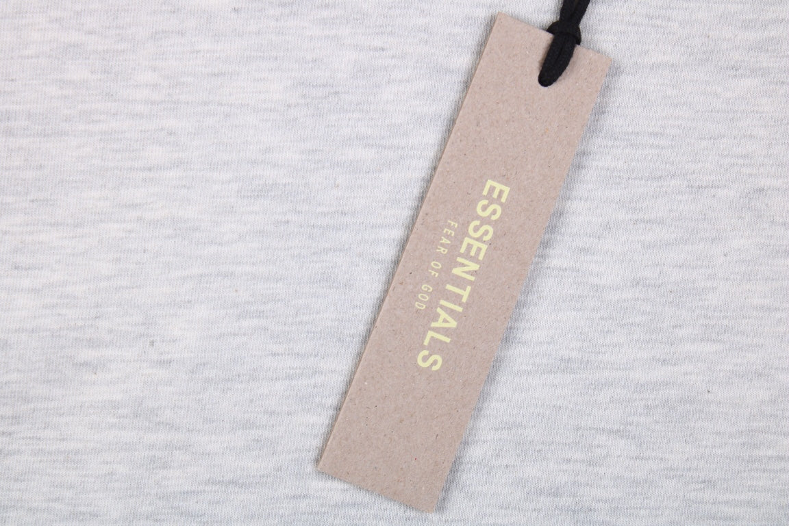 Camiseta con el logo de Fear of God Essentials - Gris jaspeado