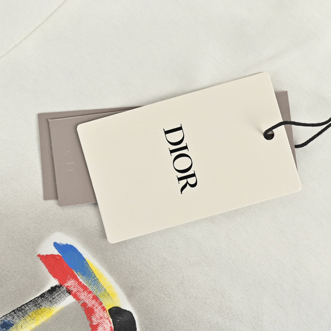 Camiseta con el logo artístico de Dior (blanca)
