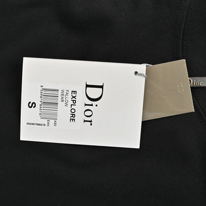 Camiseta Dior con logo goteando (negra)
