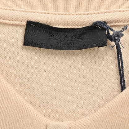 Prada Logo Patch Beige Polo Shirt - outsole - replica sneakers