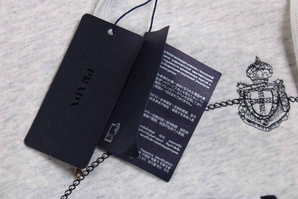 Prada Milano Grey Hoodie - insole - replica sneakers