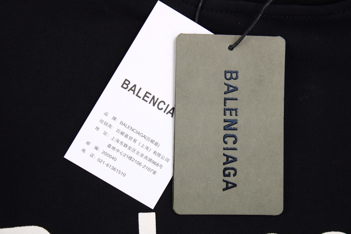 Sudadera con capucha BALENCIAGA PARIS TEAM negra